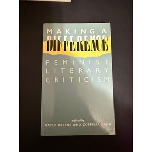 Making a Difference Feminist Literary Criticism Greene Kahn Routledge 1990 PB